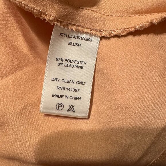 ASTR The Label Blush Satin Slip Dress with Criss Cross Back and Slit Size Medium - Picture 10 of 11